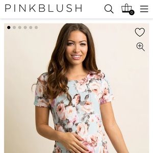 Pinkblush blue floral maternity dress - worn once